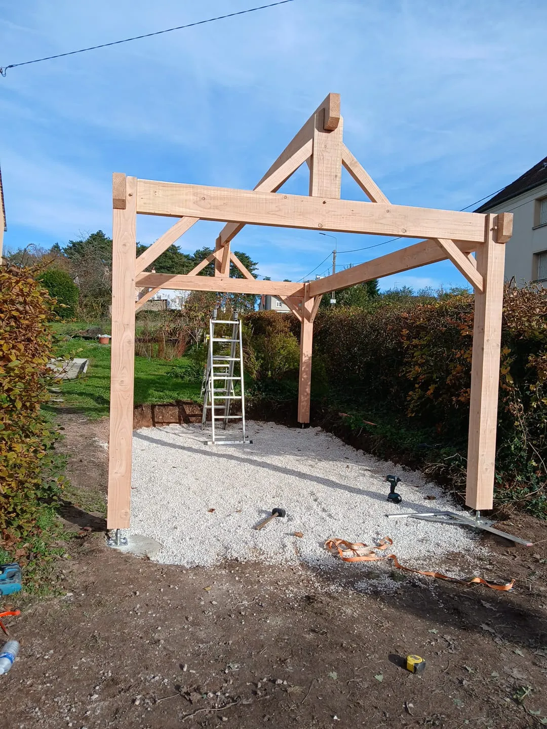 Extension terrasse et carport terminé
